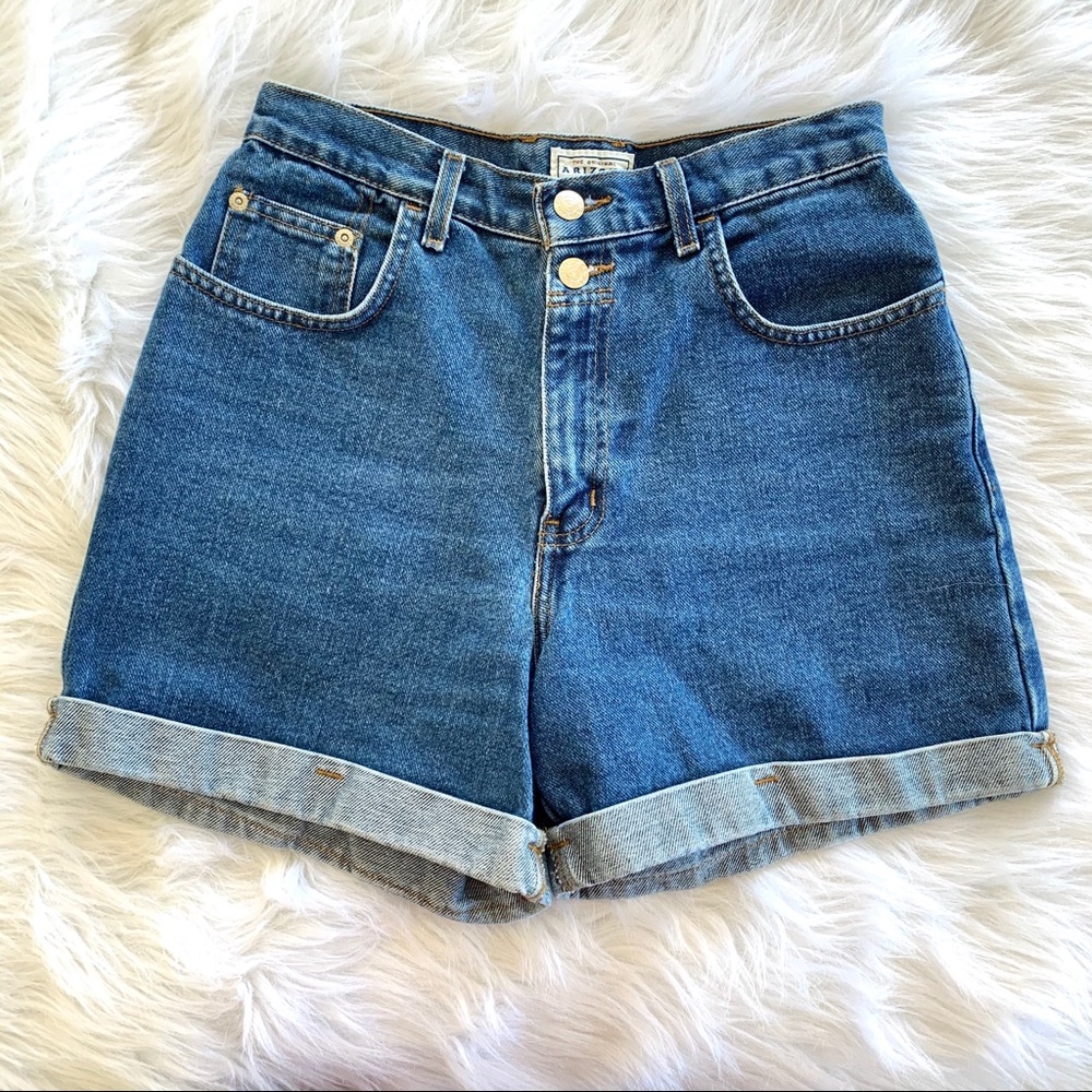 Vintage 90s High Rise Cuffed Mom Jean Shorts